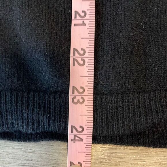 Lisa Todd Womens Cashmere Neon Orange Pink Zigzag Crew Neck‎ Sweater Black Sz XL - Picture 9 of 9